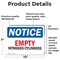 Signmission Empty Nitrogen Cylinders OSHA Notice Sign, Vinyl Decal, 10in W x 7in L, 2PK OS-2PACK-NS-D-710-L-15622 - alternate 4
